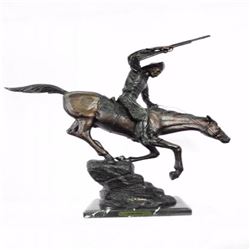 Cowboy with Gun Bronze Sculpture