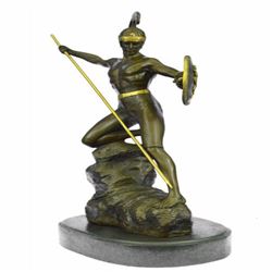 Nude Roman Warrior Bronze Sculpture
