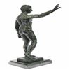 Image 2 : Nude Man Bronze Sculpture on Marble Base Figurine