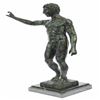 Image 9 : Nude Man Bronze Sculpture on Marble Base Figurine