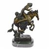 Image 3 : Native American Indian Riding Horse Bronze Sculpture