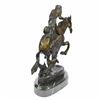 Image 8 : Native American Indian Riding Horse Bronze Sculpture