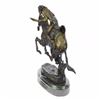 Image 9 : Native American Indian Riding Horse Bronze Sculpture