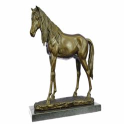 Arabian Horse Trophy Stallion Bronze Sculpture