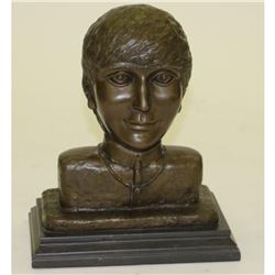 Yesterday Young Paul McCartney Portrait Head Bust Bronze Sculpture