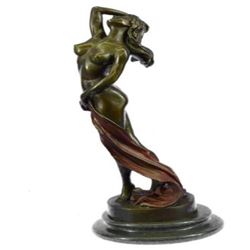 Nude Female Exotic Art Deco Statue
