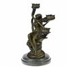 Image 1 : Art Nouveau Lady Candelabra Bronze Sculpture
