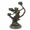 Image 3 : Art Nouveau Lady Candelabra Bronze Sculpture