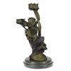 Image 4 : Art Nouveau Lady Candelabra Bronze Sculpture