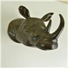 Image 4 : African Rhinoceros Wall Mount Bronze Statue