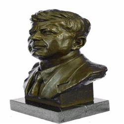 John Fitzgerald Kennedy USA President Bust Bronze Sculpture