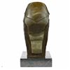 Image 3 : Abstract Modern Art Owl Bronze Sculpture on Marble Base Statue
