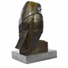 Image 4 : Abstract Modern Art Owl Bronze Sculpture on Marble Base Statue