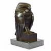Image 5 : Abstract Modern Art Owl Bronze Sculpture on Marble Base Statue