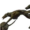 Image 7 : Three Wild Dogs Running on Marble Base Bronze Sculpture