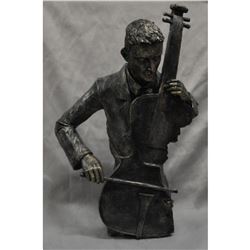 Cello Player Jazz Orchestra Poly Resin Statue