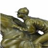 Image 6 : Jockey Bronze Sculpture on Marble Base Statue