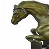 Image 7 : Jockey Bronze Sculpture on Marble Base Statue