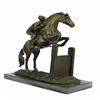Image 9 : Jockey Bronze Sculpture on Marble Base Statue