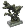 Image 5 : Pack Wolf Wolves Running Bronze Sculpture on Marble Statue