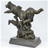 Image 6 : Pack Wolf Wolves Running Bronze Sculpture on Marble Statue