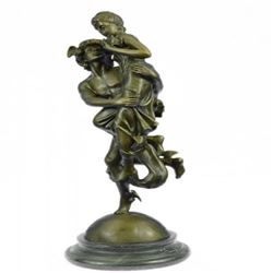 Rendition of Hermes Flying Mercury and Pandora Bronze Sculpture