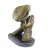 Image 2 : Amen Pray Bronze Sculpture on Marble Base Statue