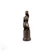 Image 1 : Squirrel Bronze Statue on Marble Base Sculpture