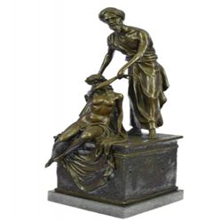 The Auctioneer Bronze Sculpture on Marble Base Figurine