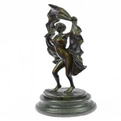 Amusing Bronze Sculpture on Marble Base Figurine