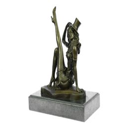 Sexy Burlesque Dancer Bronze Sculpture