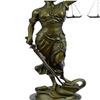 Image 3 : Blind Justice Graduation Lawyer Student Bronze Sculpture