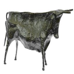 Modern Bull Bronze Sculpture Hot Cast Figurine