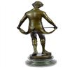 Image 3 : Taking a Bow Bronze Sculpture on Marble Base Figurine