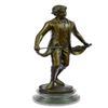 Image 9 : Taking a Bow Bronze Sculpture on Marble Base Figurine