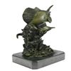 Image 4 : Two Marlin Bronze Sculpture on Marble Base Figurine
