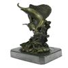 Image 5 : Two Marlin Bronze Sculpture on Marble Base Figurine