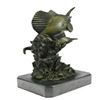 Image 8 : Two Marlin Bronze Sculpture on Marble Base Figurine