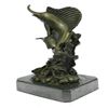 Image 9 : Two Marlin Bronze Sculpture on Marble Base Figurine