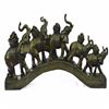 Image 3 : Five Elephant Crossing a Bridge Sign of Wealth Power Bronze Sculpture