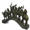 Image 9 : Five Elephant Crossing a Bridge Sign of Wealth Power Bronze Sculpture