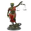 Image 1 : Color Patina Blind Justice Bronze Sculpture