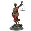 Image 5 : Color Patina Blind Justice Bronze Sculpture