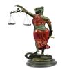 Image 7 : Color Patina Blind Justice Bronze Sculpture
