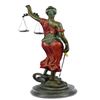 Image 8 : Color Patina Blind Justice Bronze Sculpture