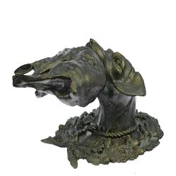 Wall Mount Hound Dog With Rabbit Bronze Sculpture