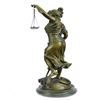 Image 2 : Tall Blind Justice Graduation Lawyer Student Bronze Sculpture