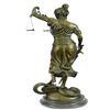 Image 3 : Tall Blind Justice Graduation Lawyer Student Bronze Sculpture