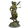 Image 5 : Tall Blind Justice Graduation Lawyer Student Bronze Sculpture