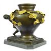 Image 2 : Handcrafted Marble Base Vase Nude Boy Bronze Sculpture